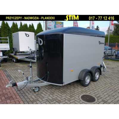 C500 alu, przyczepa typu furgon  DMC do 2000g, wymiary 445cm x 215cm x 237cm, kolor czarny