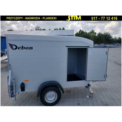 D255Al , przyczepa typu furgon o DMC 750kg, wymiary 370cm x 172cm x 205cm, kolor biały